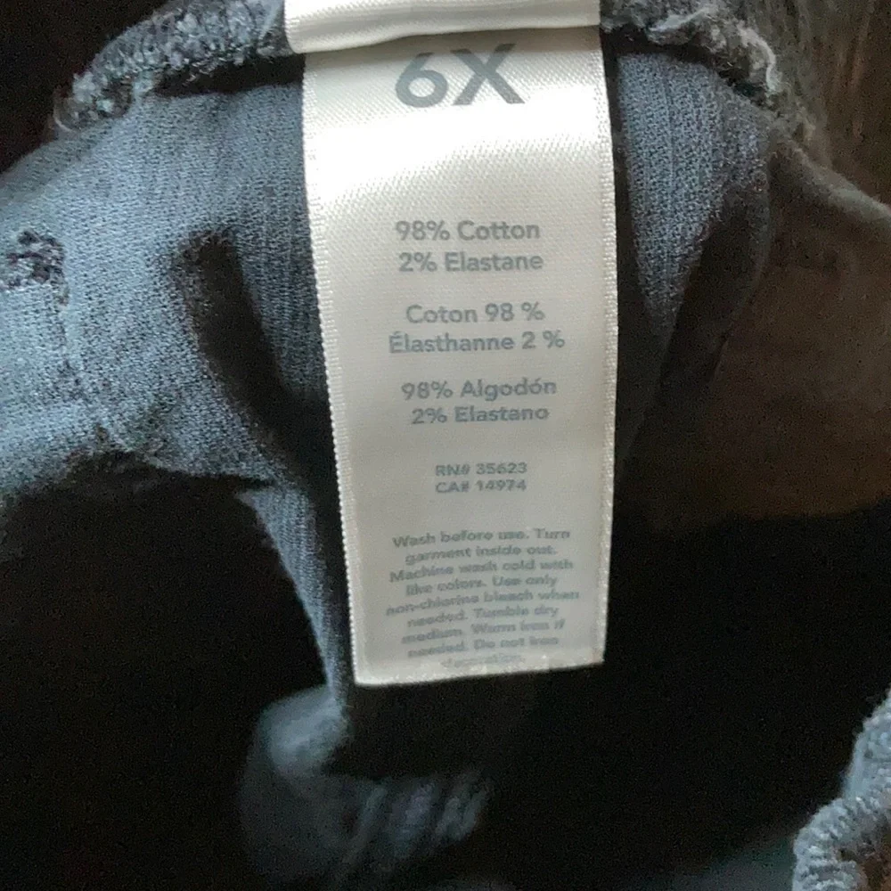 Carter’s Corduroy Pull-on Pants NWT Girls Size 6x Black